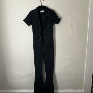 Free People stretchy, form fitting denim jumpsuit